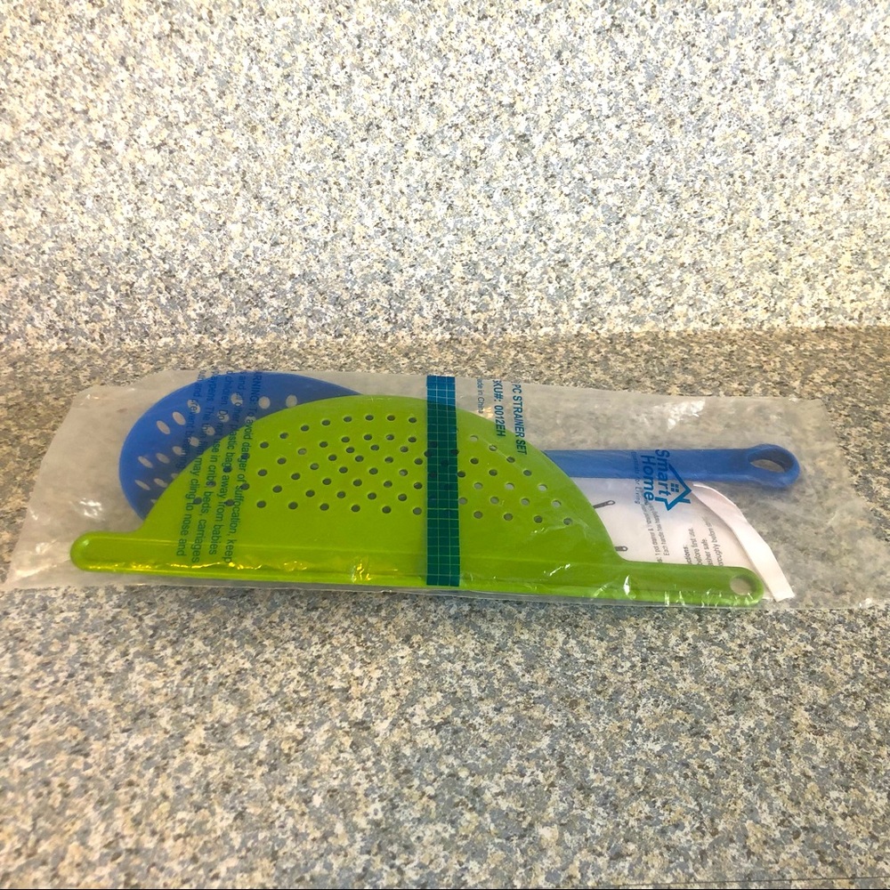 SMART HOME ESSENTIALS For Living 2 Pc Strainer Set  Pot Drainer & Strainer Set